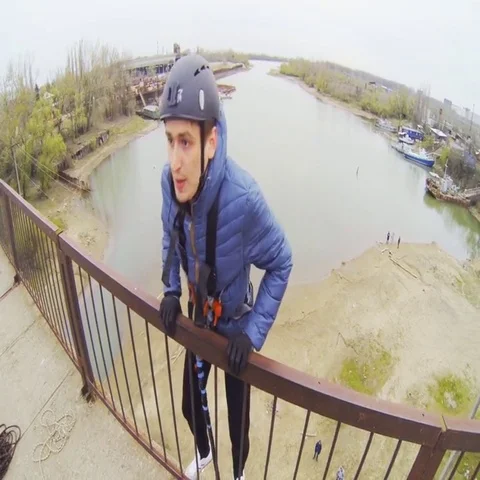 Jumping  with backwards Bridge Stock Footage 69539032