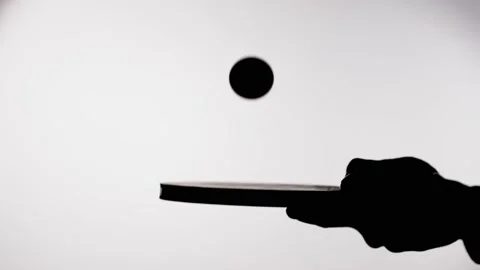 Jumping ball on table tennis paddle Stock-Footage 167603124