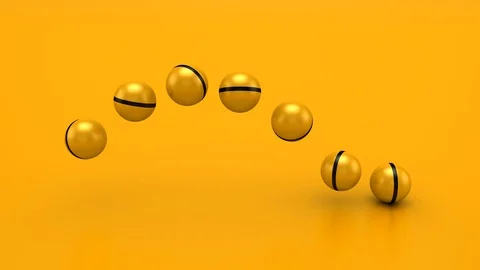 Jumping Balls Form A Wave Stock Footage 120727692