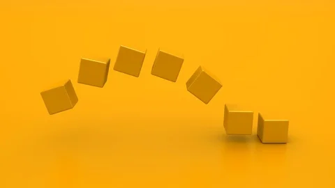 Jumping Boxes Form A Wave Stock Footage 120781684