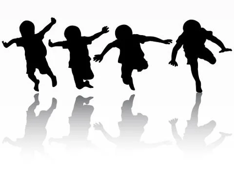 Jumping boy Stock Illustration