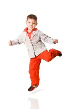 Jumping boy Foto stock