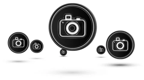 Jumping camera icons. Looping. Stock Footage 63266494