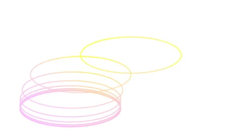 Jumping circles, round spiral design elements seamless looped animation. Stock Footage 210225157