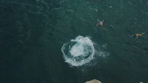 Jumping Off A Cliff Stock Footage 75269751