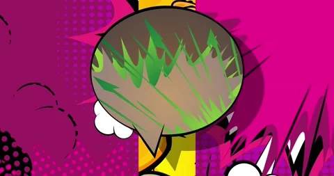 Jumping Comic Book Speech Bubble Stock Footage 165576430