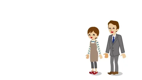 Jumping couple - Young parents Stock Footage 80972556