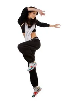 Jumping dancer Stock Photos