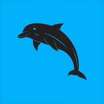 Jumping dolphins vector illustration Stock-Illustration