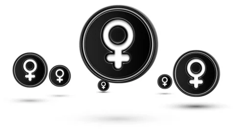 Jumping female icons. Looping. Stock Footage 63265166