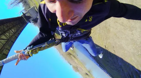 Jumping front face from Gopro  Hero 3 Stock Footage 52461894