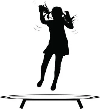 Jumping girl Stock Illustration