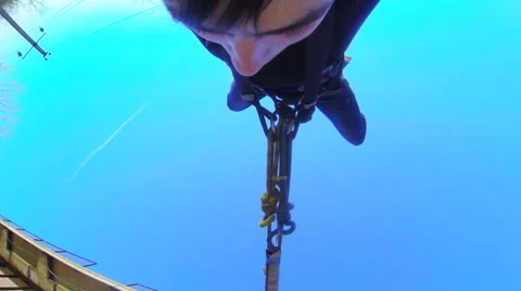 Jumping from Gopro  Hero 3 Stock Footage 52431130