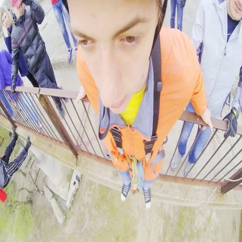 Jumping from Gopro   Hero  Stock Footage 69538556