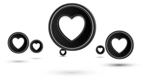 Jumping heart icons. Looping. Stock Footage 63268243