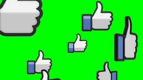Jumping Like Icons on Green Screen Stock Footage 104546940