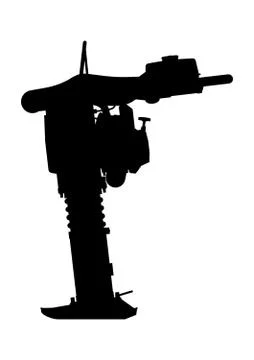 Jumping jack compactor. Stock Illustration