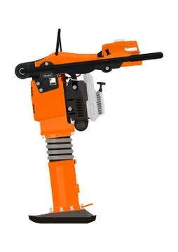 Jumping jack compactor. Illustrazione stock