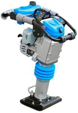Jumping jack soil compactor cutout Stock Photos