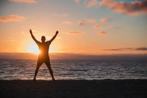 Jumping Jacks on the Beach 写真素材