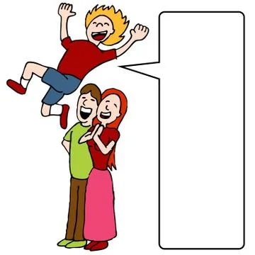 Jumping for joy Stock Illustration