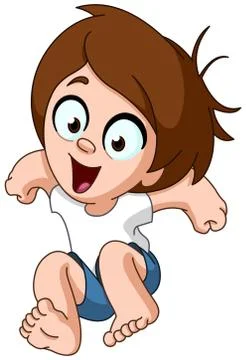 Jumping kid Stock Illustration
