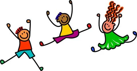Jumping Kids Stock-Illustration