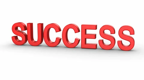 Jumping letter forms the word "success" Stock Footage 35418728