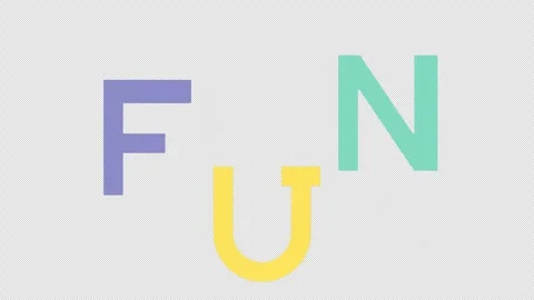 Jumping letters FUN. Stock Footage 270136218