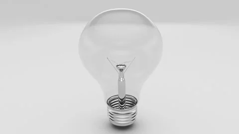 Jumping Light Bulbs on solid white background Stock Footage 244804060