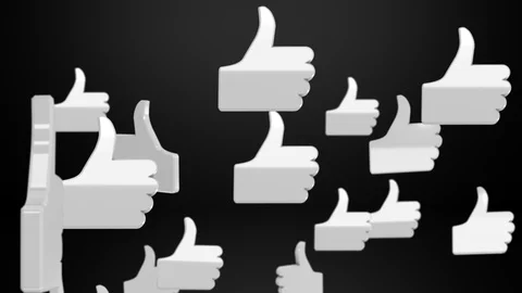 Jumping Likes on Black Stock Footage 105009267