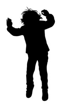 Jumping little kid Illustrazione stock