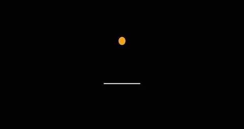 Jumping Loading Animation. Bouncing yellow ball animation isolated on black Stock Footage 160004239