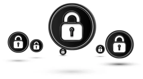 Jumping lock icons. Looping. Stock Footage 63268072