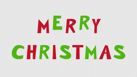 Jumping Merry Christmas text. Stock Footage 254080853