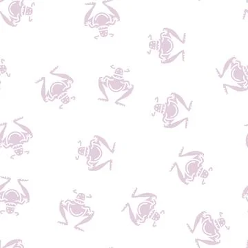 Jumping monster glyph seamless pattern 库存插图