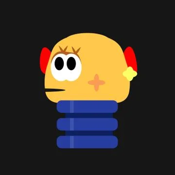 Jumping Monster with a spring Stock Illustration