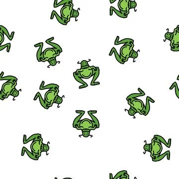 Jumping monster vector seamless pattern イラスト素材