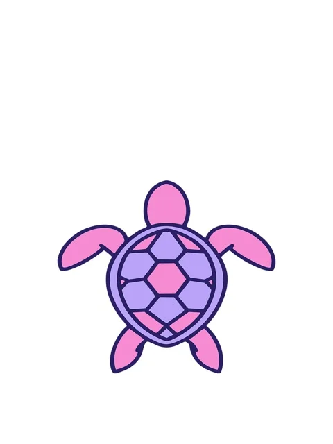 Jumping motion animation of brazilian turtle shown from above drawing Stock Footage 324452173