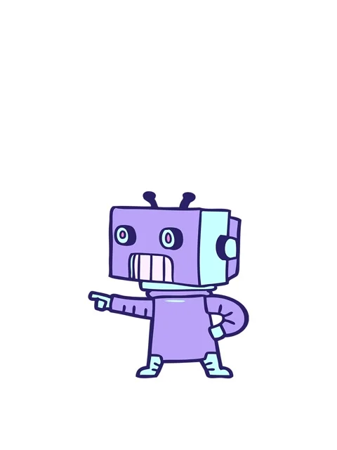 Jumping motion animation of cartoon android doodle Stock Footage 324115617