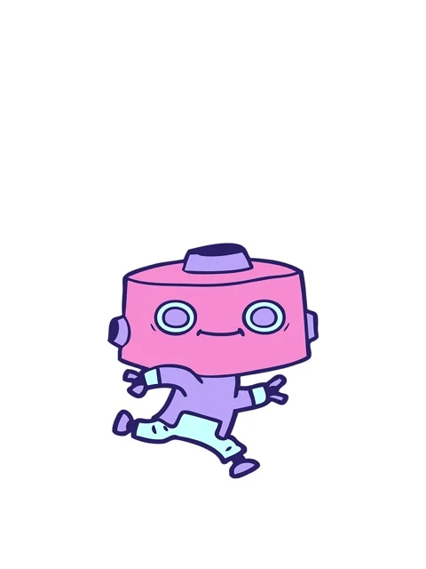 Jumping motion animation of cartoon android image Stock Footage 324226292
