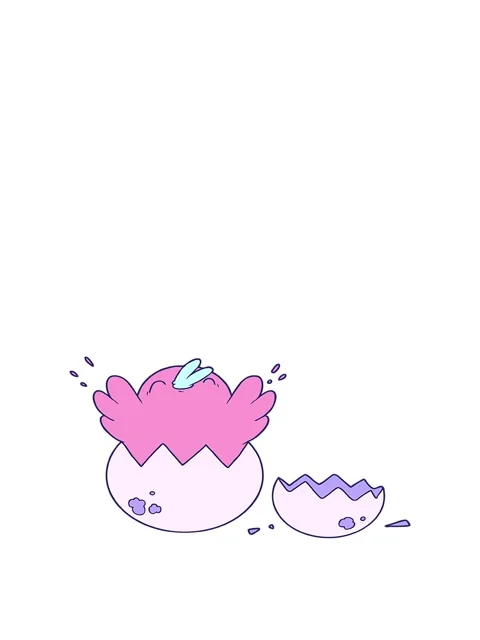 Jumping motion animation of cartoon chick hatching from egg Stock Footage 324329383