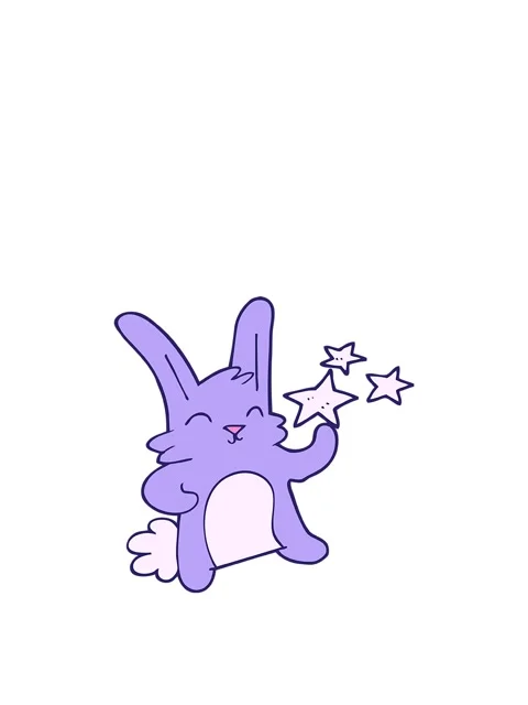 Jumping motion animation of cartoon doodle happy rabbit Stock Footage 324211170