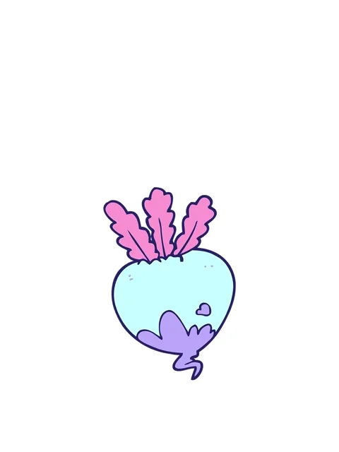 Jumping motion animation of cartoon doodle beet root Stock Footage 324442300