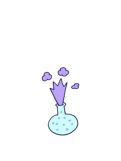 Jumping motion animation of cartoon doodle of a explosive chemical Video stock 324447655