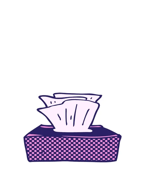 Jumping motion animation of cartoon doodle box of tissues Stock Footage 324477487