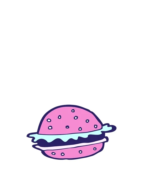Jumping motion animation of cartoon hamburger Vídeos de archivo 324352692