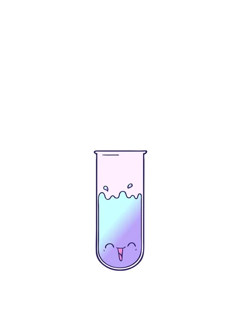 Jumping motion animation of cartoon happy test tube Stock Footage 324459946