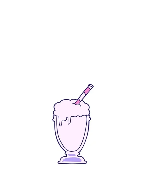 Jumping motion animation of cartoon milkshake image Stock Footage 324281370