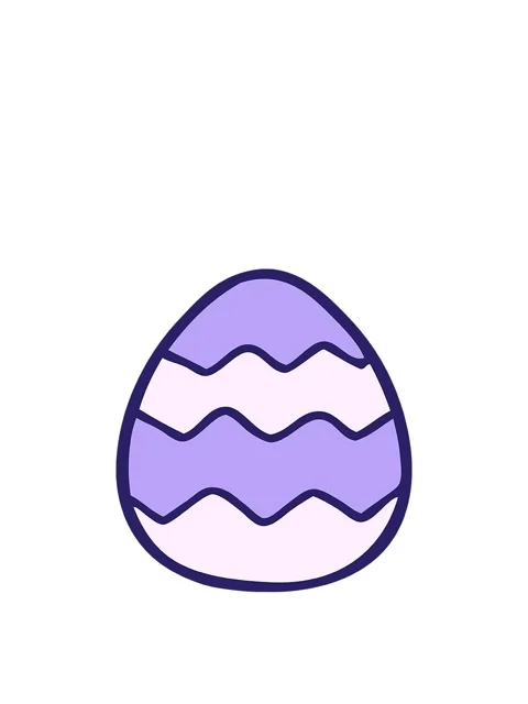 Jumping motion animation of cartoon painted easter egg Stock Footage 324413375